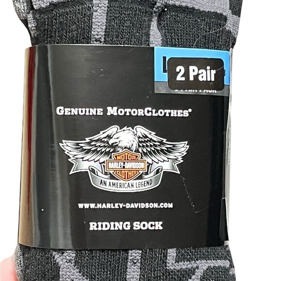 Harley-Davidson Black and Gray Riding Socks, Size M, NWT - Picture 5 of 6